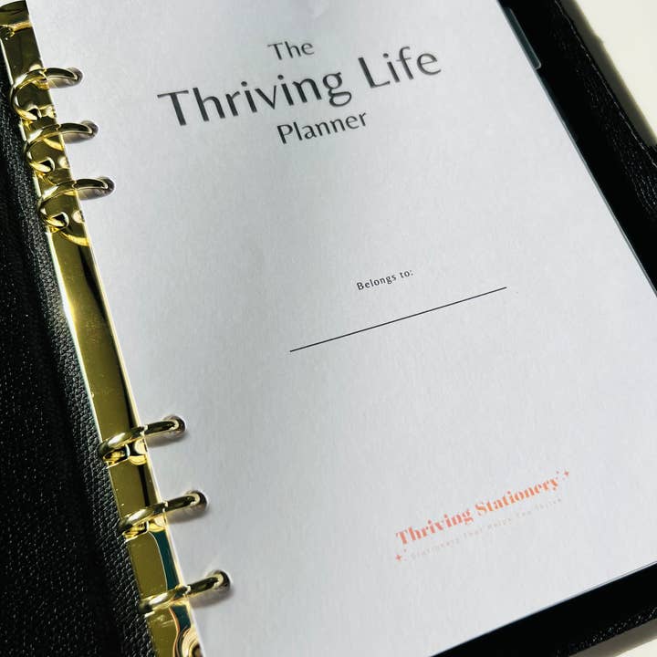 Thriving Stationery - Wholesale Planner - 6-Month Dated Weekly Planner Inserts | A5 Ring Planner | Minimal Weekly Overview + Habit Tracker1