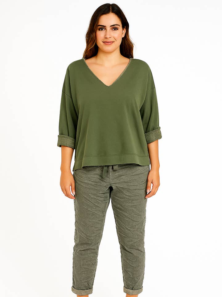 Solid High Low Terry Top för wholesale av Marisima by Urban Mangoz