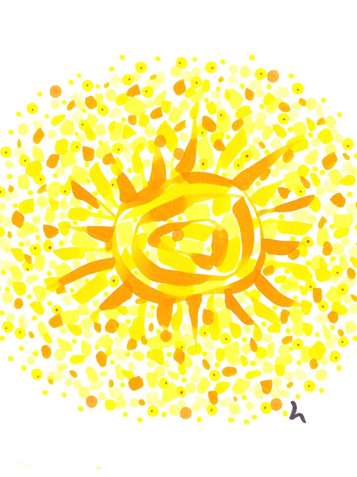 „Sunny” fijne papieren kaart met envelop voor wholesale door Gallery of Good®