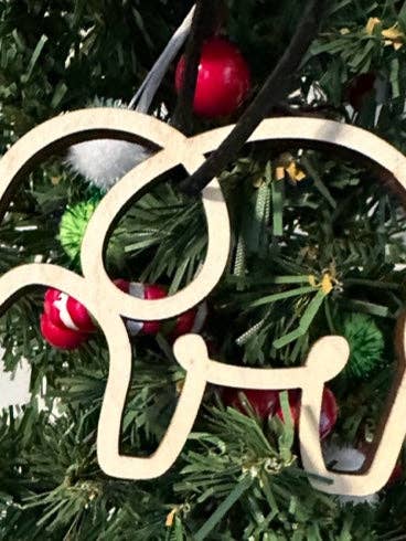 Elephant Friendship Sisterhood Tribe Circle ornament for wholesale by Ladybug Jane Gifts