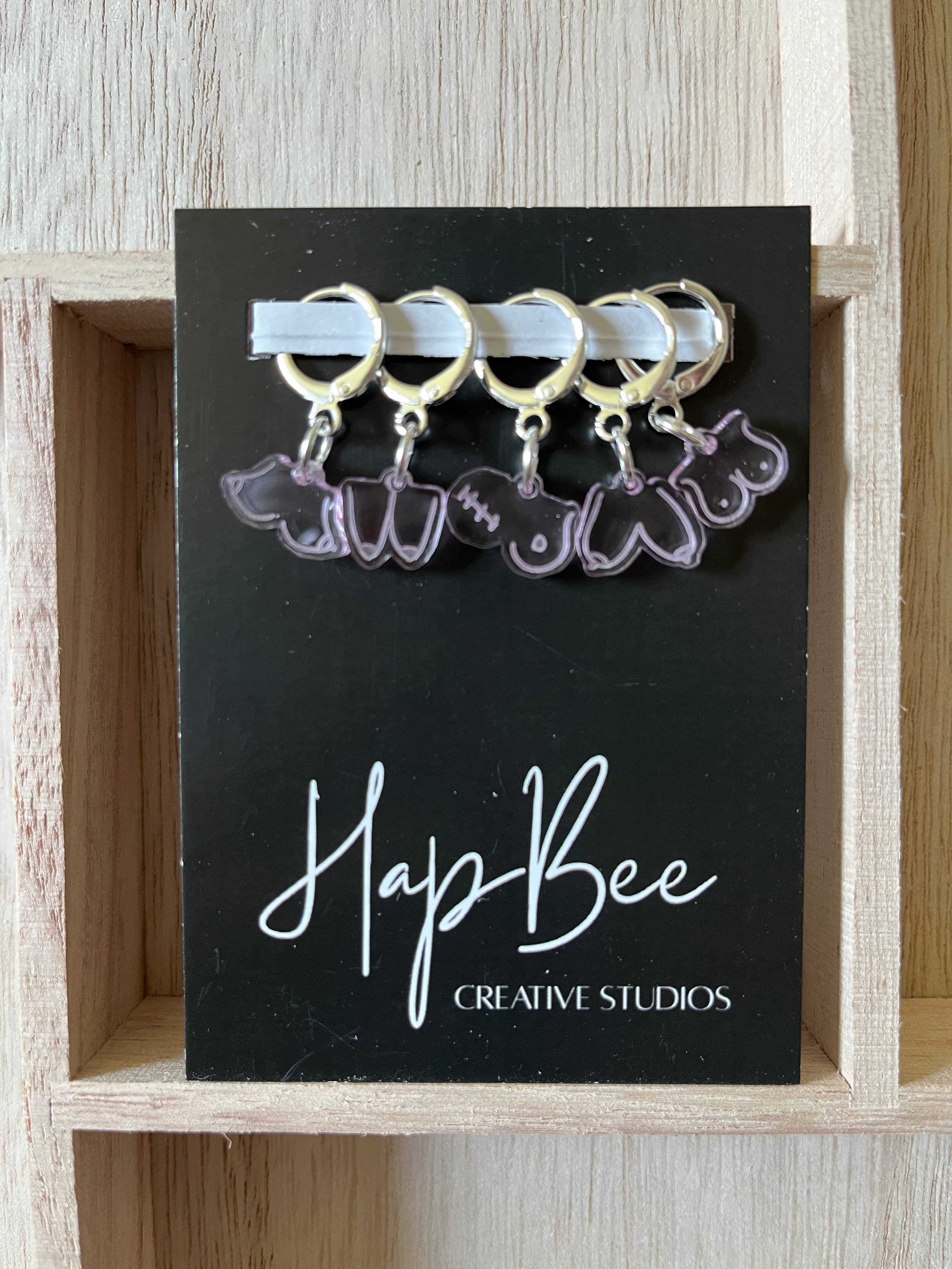 HapBee Creative Studios - Wholesale Knitting/Crochet Supplies - A BEVY OF BOOBS Stitch Marker Set0