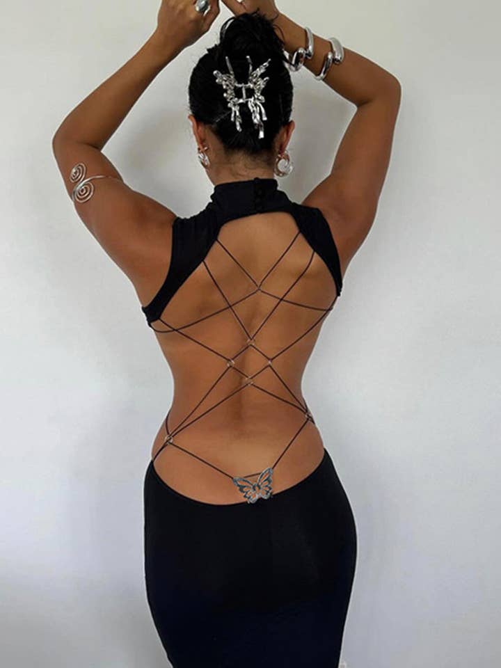 Mccolin - Vente Robe – femme - Robe de soirée élégante à découpes