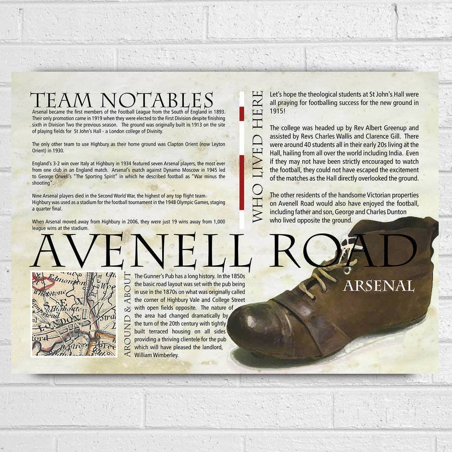 Afewhometruths – wholesale Art print – Arsenal Football Club History Print0