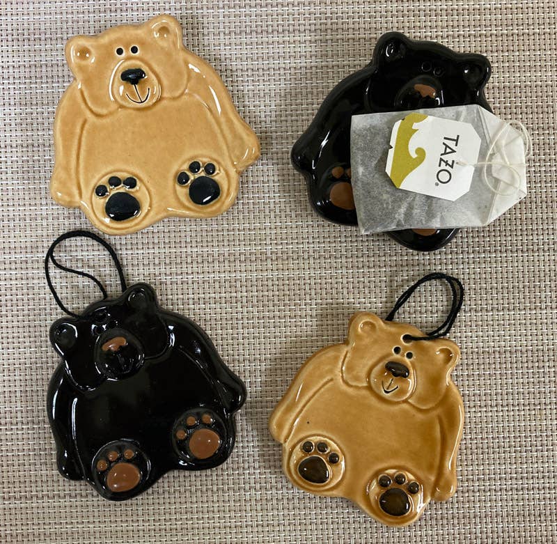 August Ceramics - Wholesale Ornament - Ceramic Black Bear Ornament3
