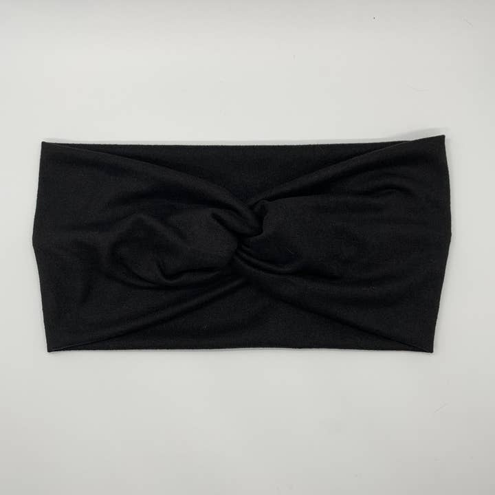 Fascia nera Twist per la vendita all'ingrosso da parte di Happy Badger Headbands LLC
