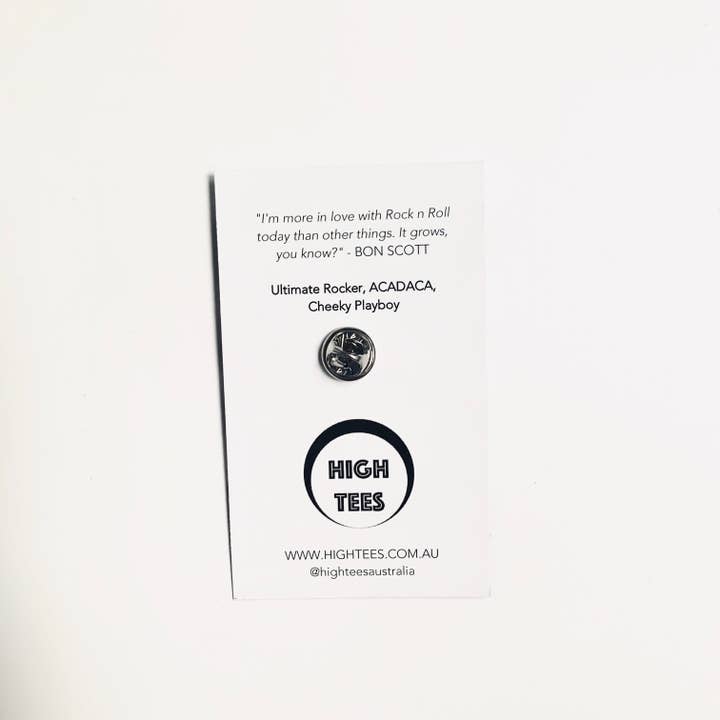 High Tees - Wholesale Lapel pin/button - Bon Scott Enamel Pin3