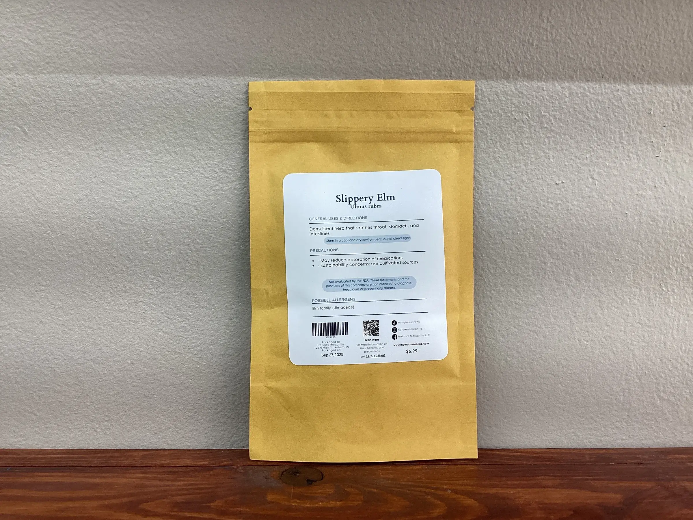 Nature's Mercantile - Wholesale Herbs - Slippery Elm, Powder1