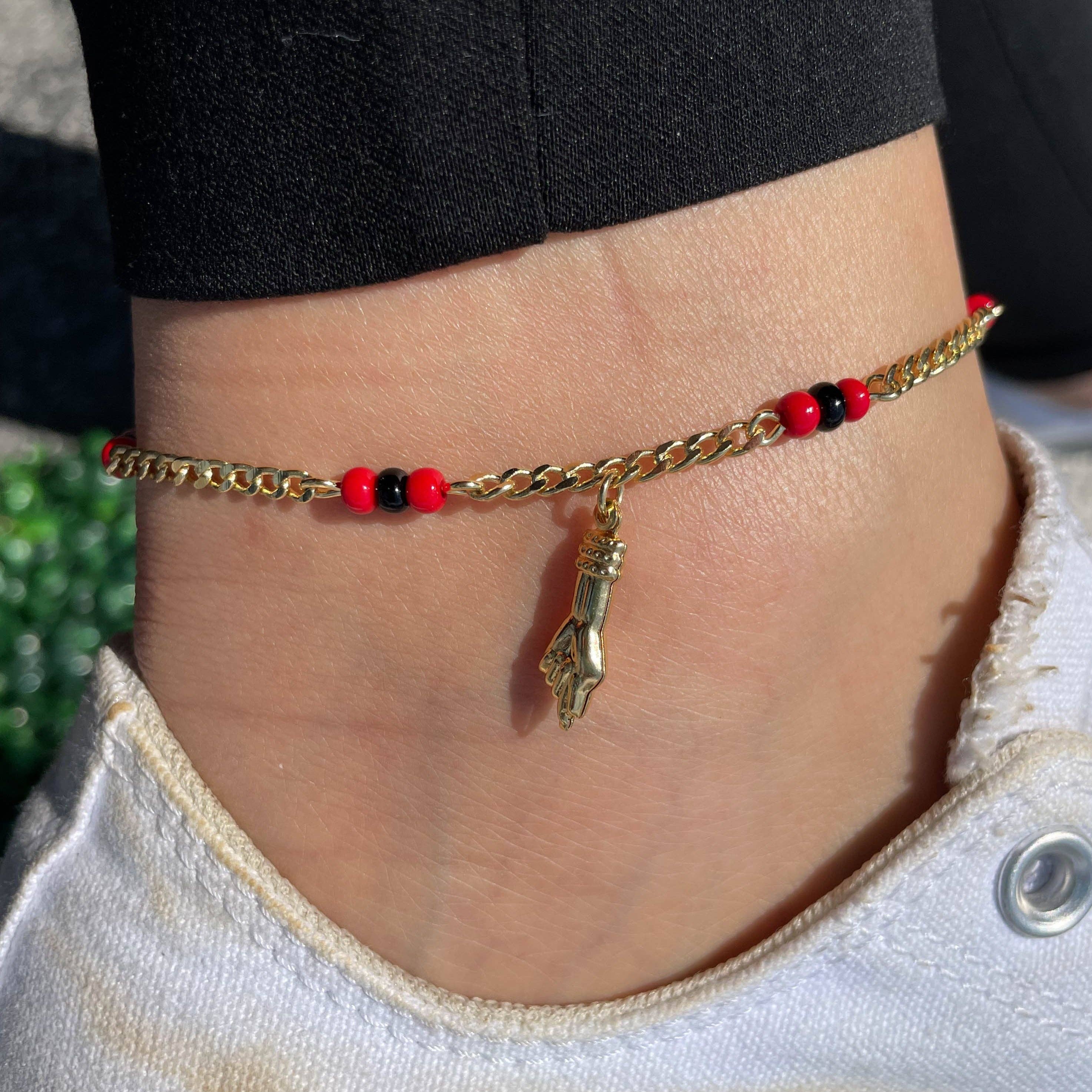 Cherie by Cherie - Wholesale Anklet - Azabache Figa Hand Cuban Link Chain Anklet1