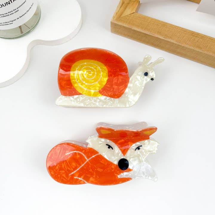 mildstyles - Wholesale Hair Clip - Women's - Snail and Fox PVC Hair Claw Clip5
