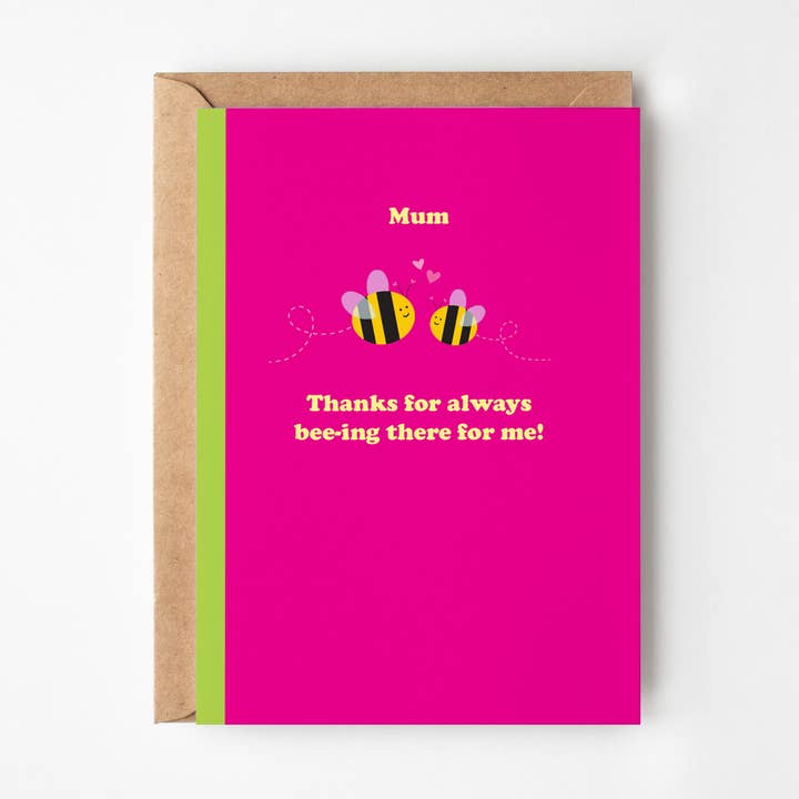 Carte de fête des mères |Merci d'être là| Carte Abeille pour la vente par Happy Street