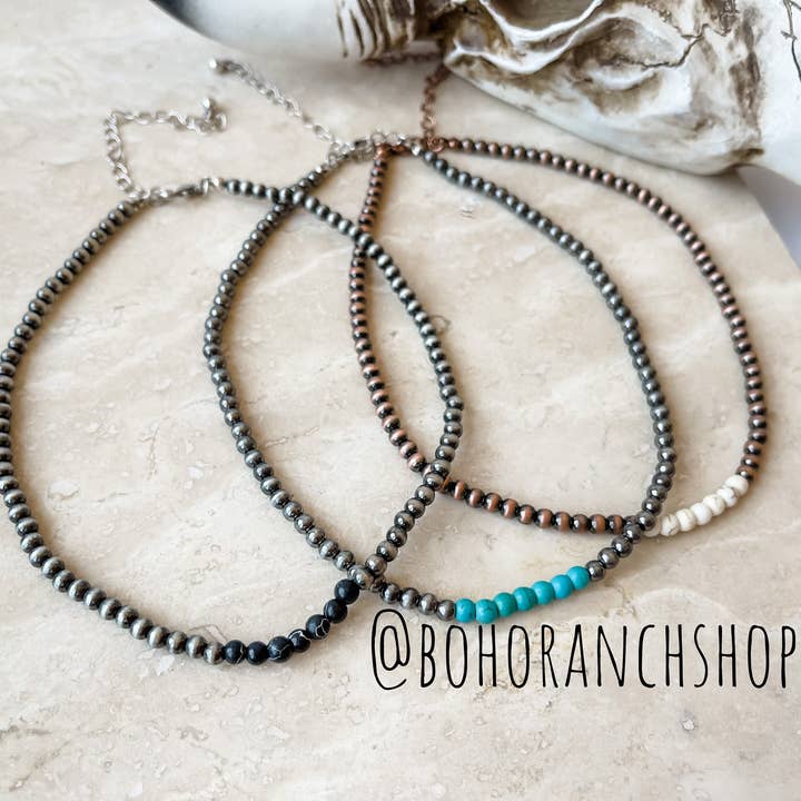 Boho Ranch Shop - Wholesale Choker/Collar - Western Navajo Bead Choker Necklace