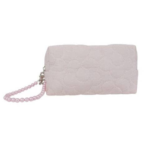 ASSORTED Solid Color Quilted Fabric Makeup Pouch JB5526-5 (12PC) for wholesale on Faire11