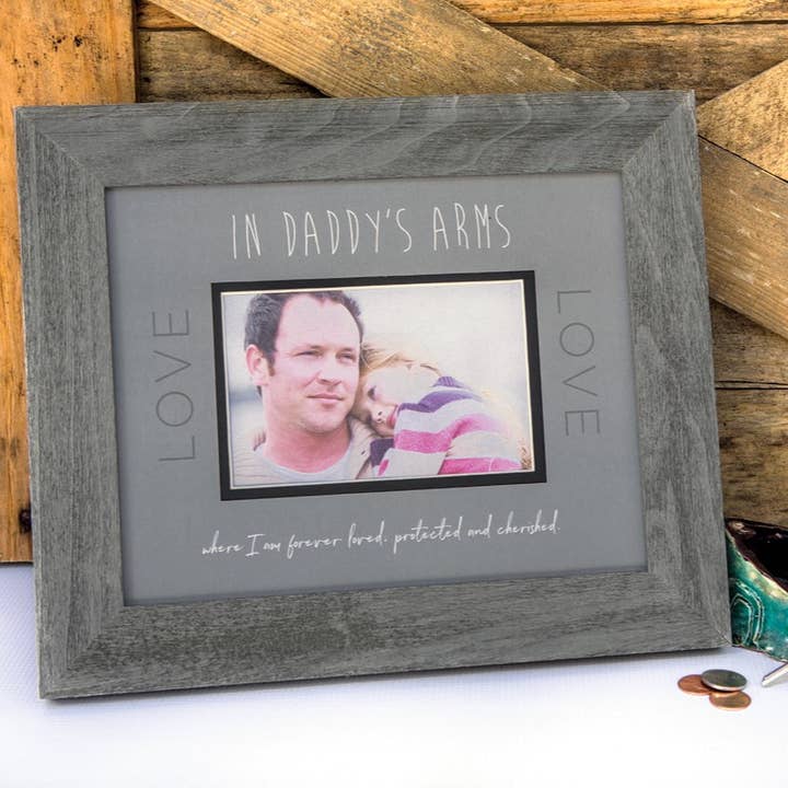 Daddy's Arms Picture Frame for Dad: 8x10 USA Made Frame 5145 for wholesale by The Grandparent Gift Co. Inc.