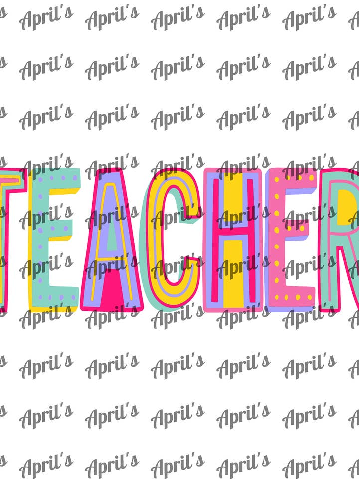 Preppy Teacher DTF Transfer for wholesale by Signs By Aprils LLC