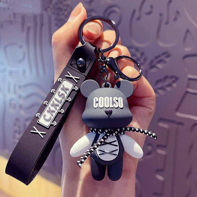 KiddieKickz - Vente Porte-clés – enfant - Porte-clés souple en PVC Bow Bear, joli porte-clés11