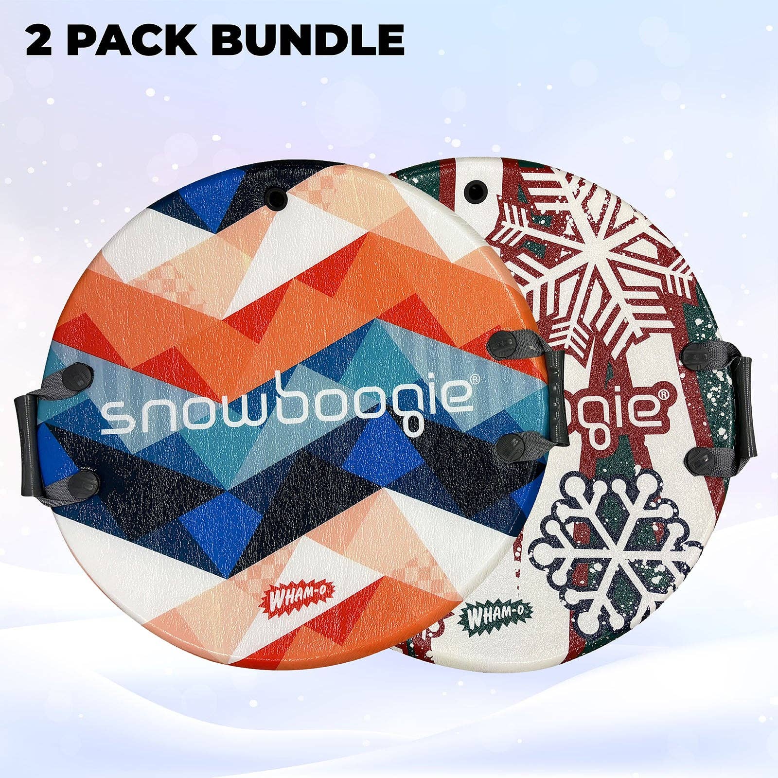 Sixale - Wholesale Sporting Accessories - Wham-O Snowboogie Snow Sled - 26" Single Rider Winter Air Disc Sled (Orange/Red)8