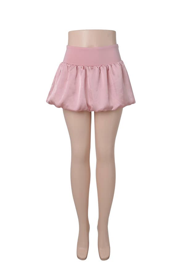 Color 5 – wholesale Skirt – Women’s – Balloon bubble ruffle mini  skirt  w/lining and shorts under2