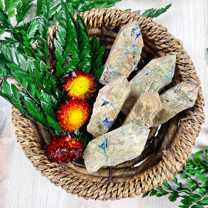 Ewelina Pas Jewelry - Wholesale Spiritual Stone/Crystal - 2.5-3inch Azurite Polished Raw Tower