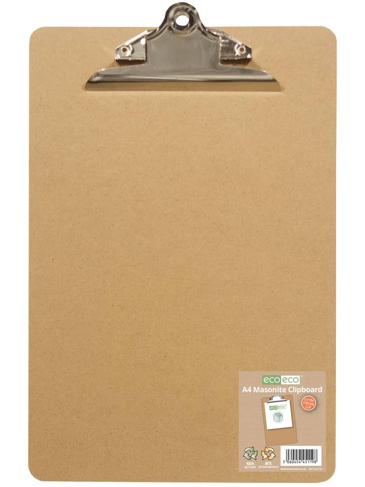 A4 Masonite Clipboard for wholesale by eco-eco Stationery Ltd