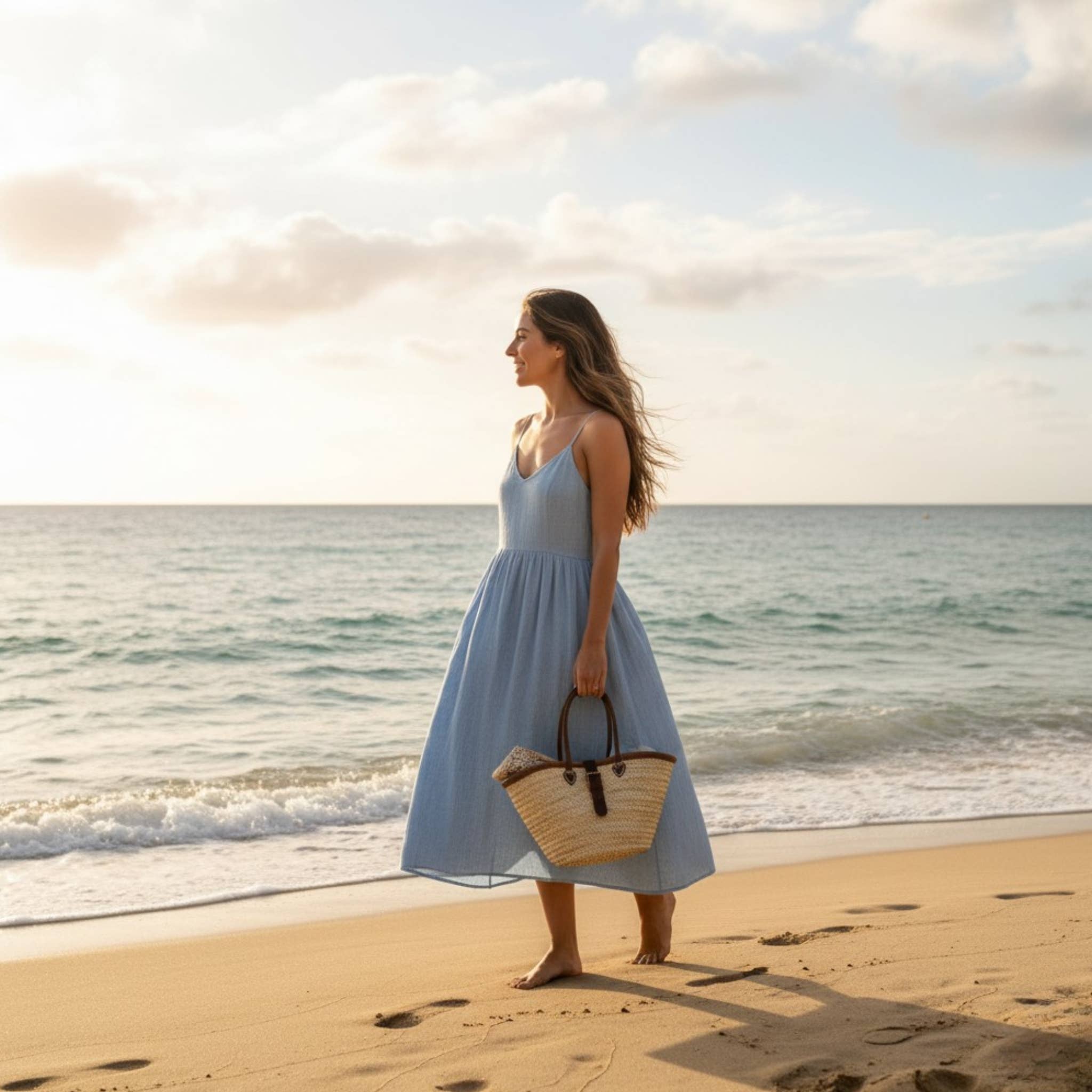 LeBazare - Wholesale Beach Bag - Panier Français avec Boucle - Sac Fourre-Tout en Paille Tressée à la Main6