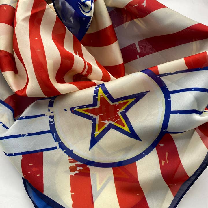 A Rare Bird Shop - Wholesale Scarf - Women's - "Star Spangled Banner" Wild Rag