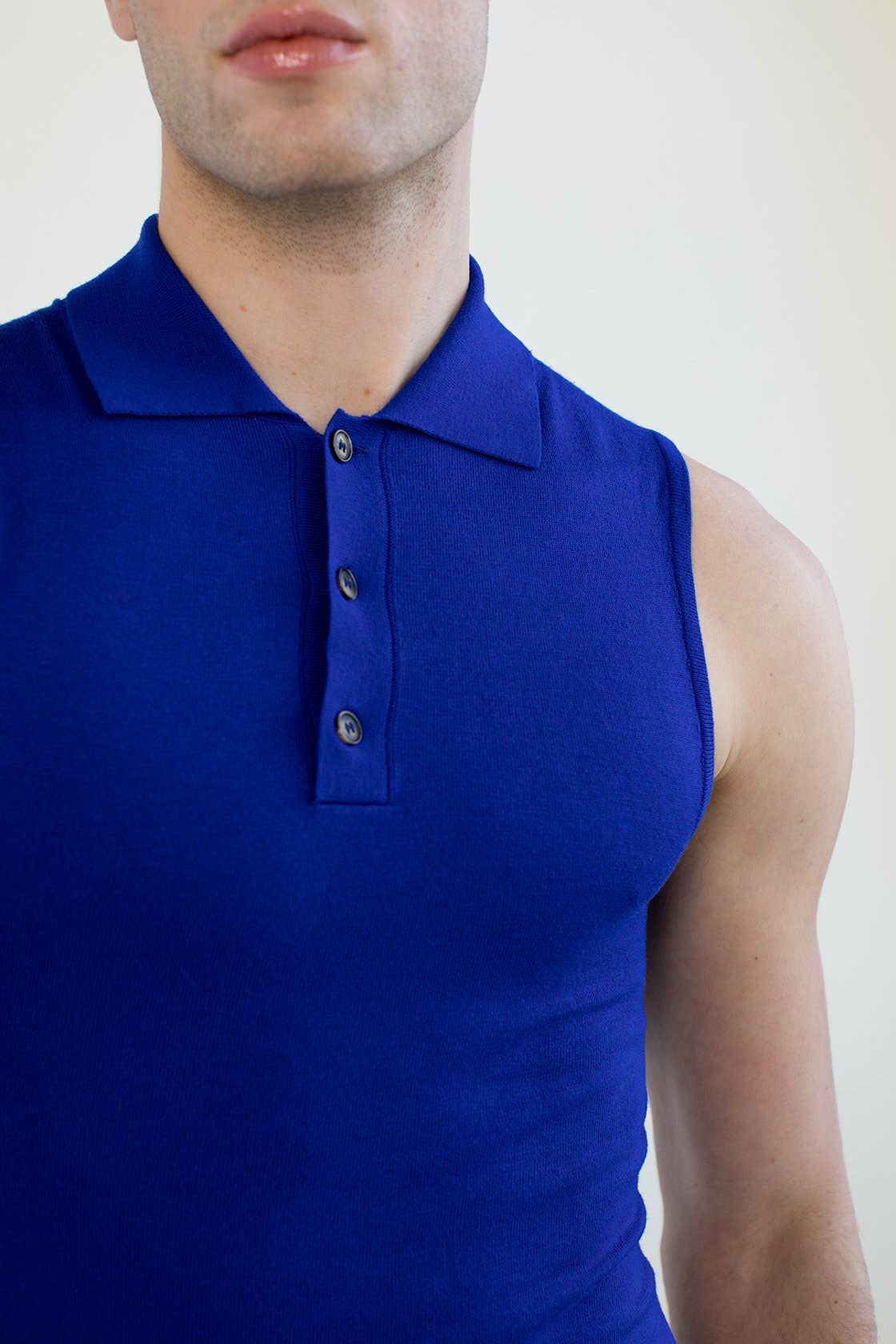 Blue Polo Knit Tank for wholesale on Faire1