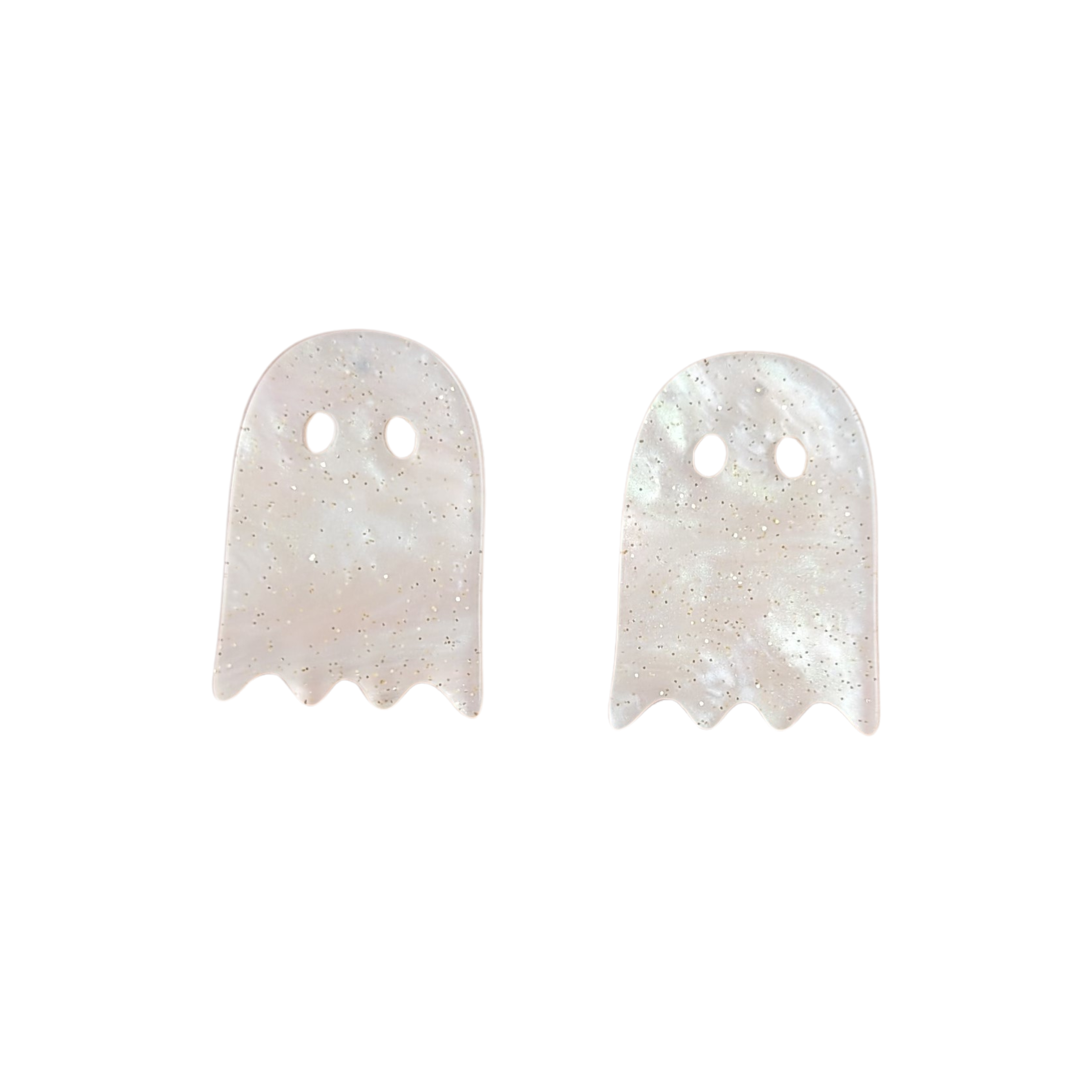 Spiffy & Splendid - Wholesale Stud/Post Earrings - Ghost Studs - White Shimmer // Jewelry, Earrings, Halloween16