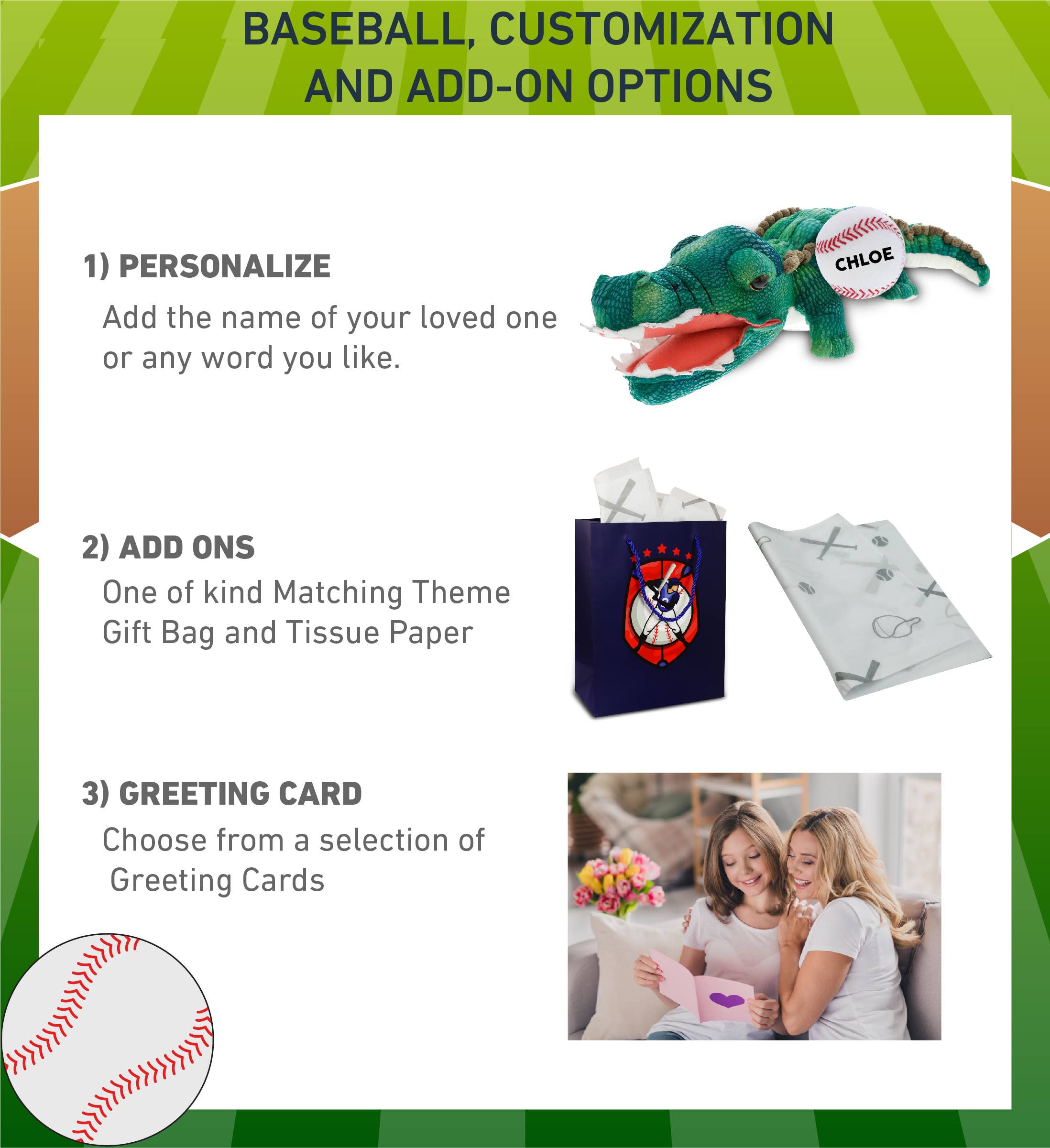 Cota Global - Vendita all'ingrosso Peluche - Bambini e neonati - Peluche da Baseball - Collezione Wild Peluche - Alligatore Verde 24"1