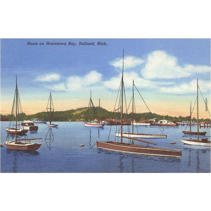 Found Image Press - Wholesale Postcard - Postcard MI-489 Macatawa Bay, Holland