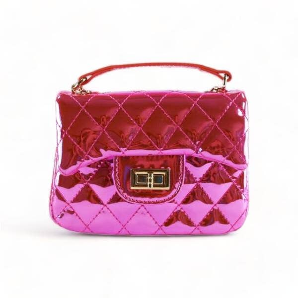 Doe a Dear - Wholesale Crossbody Bag - Kids - B1220-1 Crossbody Metallic Quilted Purse (4 Colors)