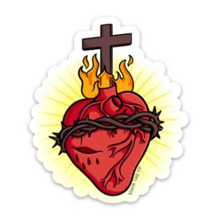 Blank Tag Co.® Waterproof Sticker - Sacred Heart for wholesale by Blank Tag Co. - Waterproof Stickers