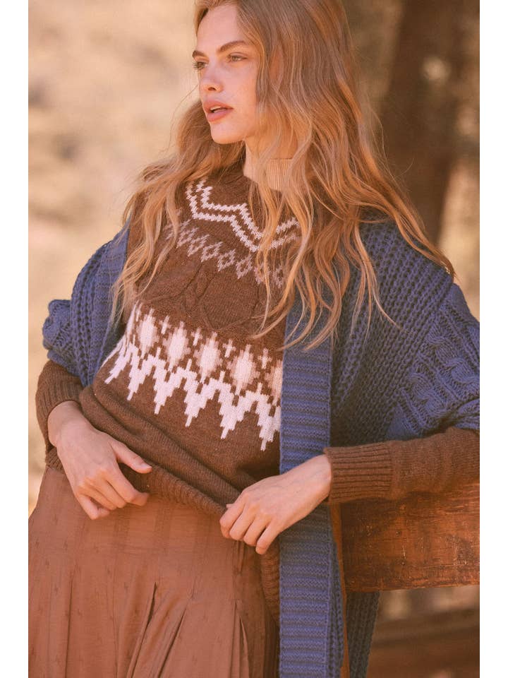 Promesa USA - Wholesale Knit Sweater - Women's - Alpine Knit Raglan-Sleeve Sweater