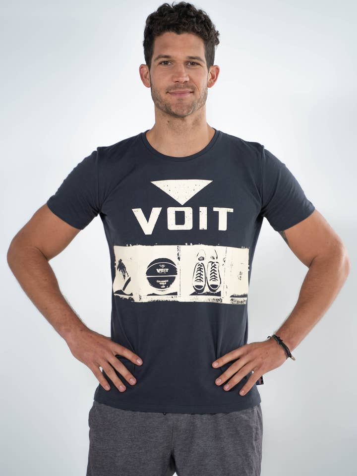 Voit - Wholesale Screen Printed T-Shirt - Men's - Voit 1922 Legacy Collection, 100% Cotton Vintage Sports Locker Print T-Shirt