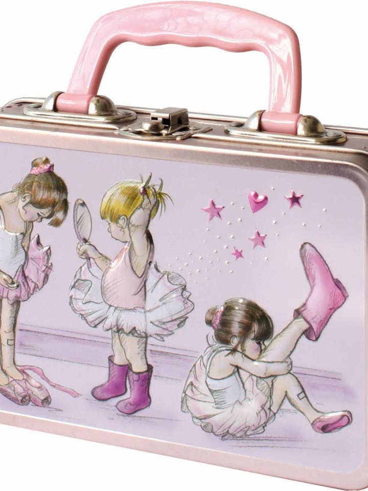 Born to Dance Suitcase Gift Tin with Cookies or Fizzy Bears for wholesale by Churchill's Confectionery