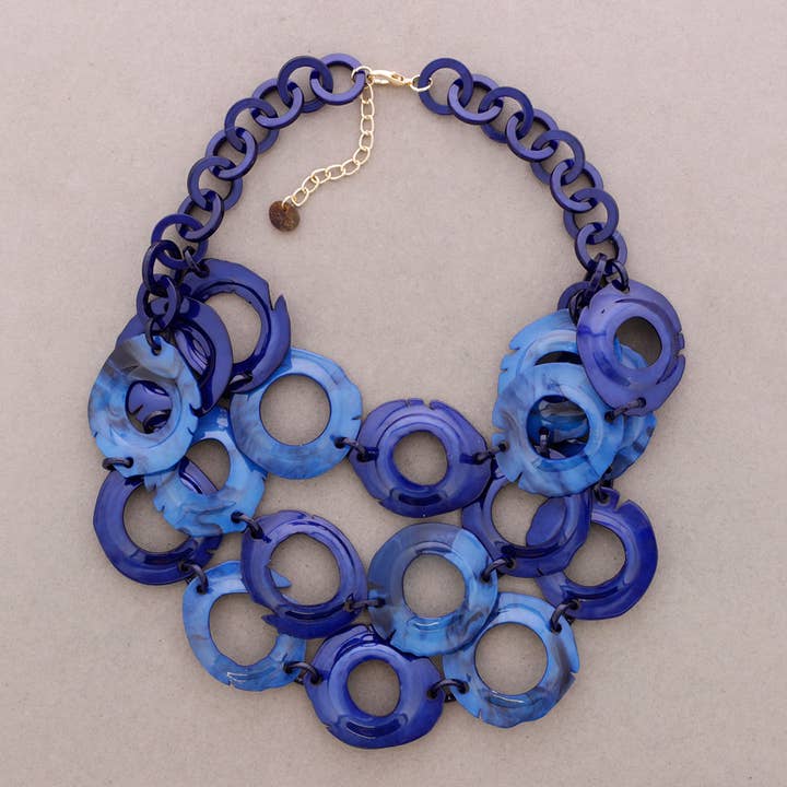 Sonata - Wholesale Snap Jewelry - Triple Strand Choker Resin Rings2