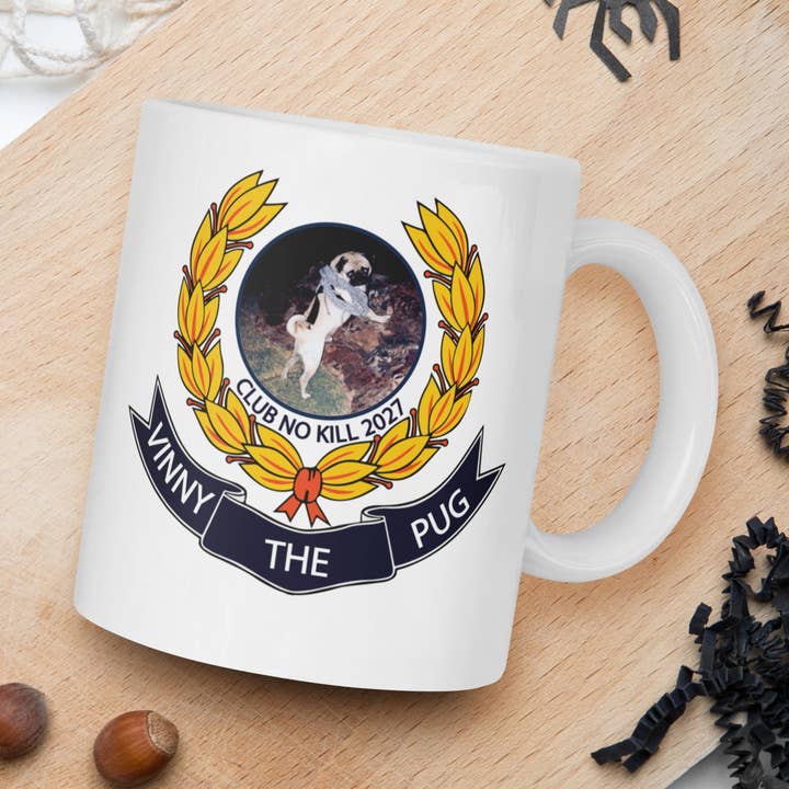 Vinny the Pug Coffee Mugs for wholesale by Club No-Kill 2027 Coffee Mugs
