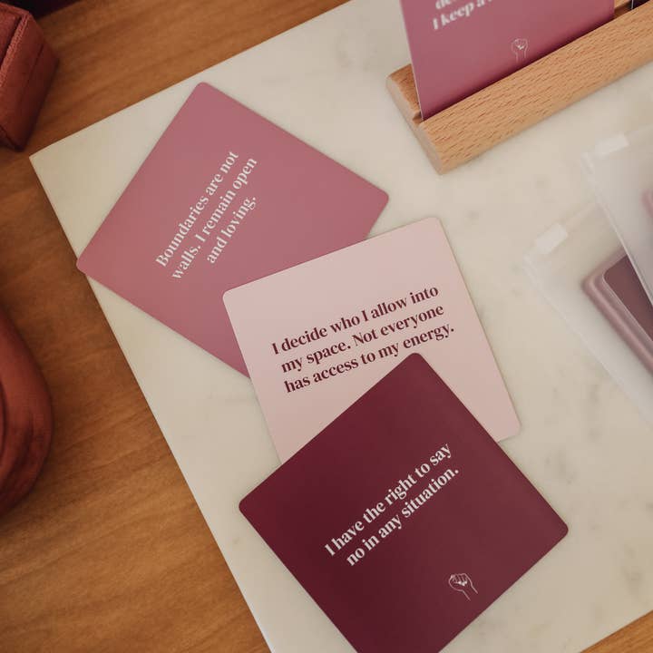 JaxKelly - Wholesale Bath & Body Set - Shower Affirmationâ„¢ Cards - Boundaries