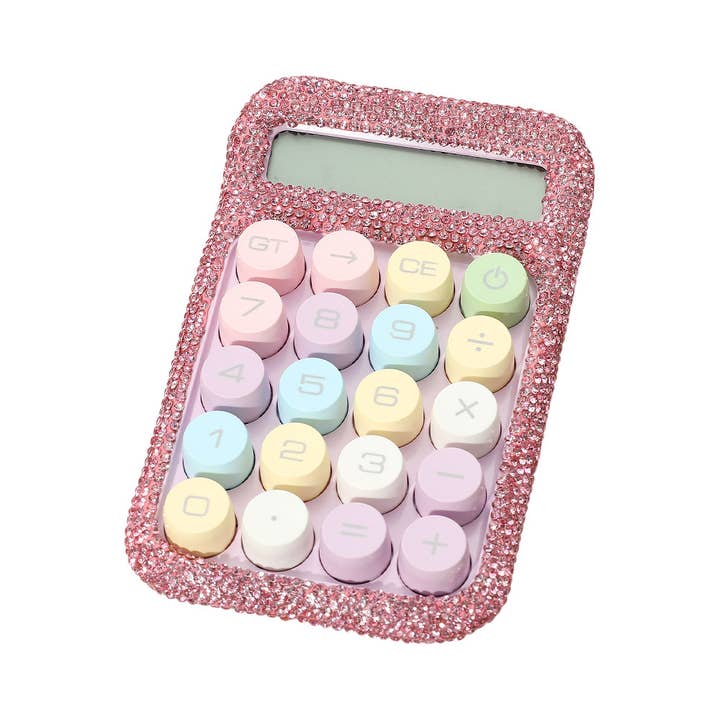 Sensibling Corp. - Wholesale Calculator - Colorful Round Keys Rhinestone Studded Electronic Calculator6
