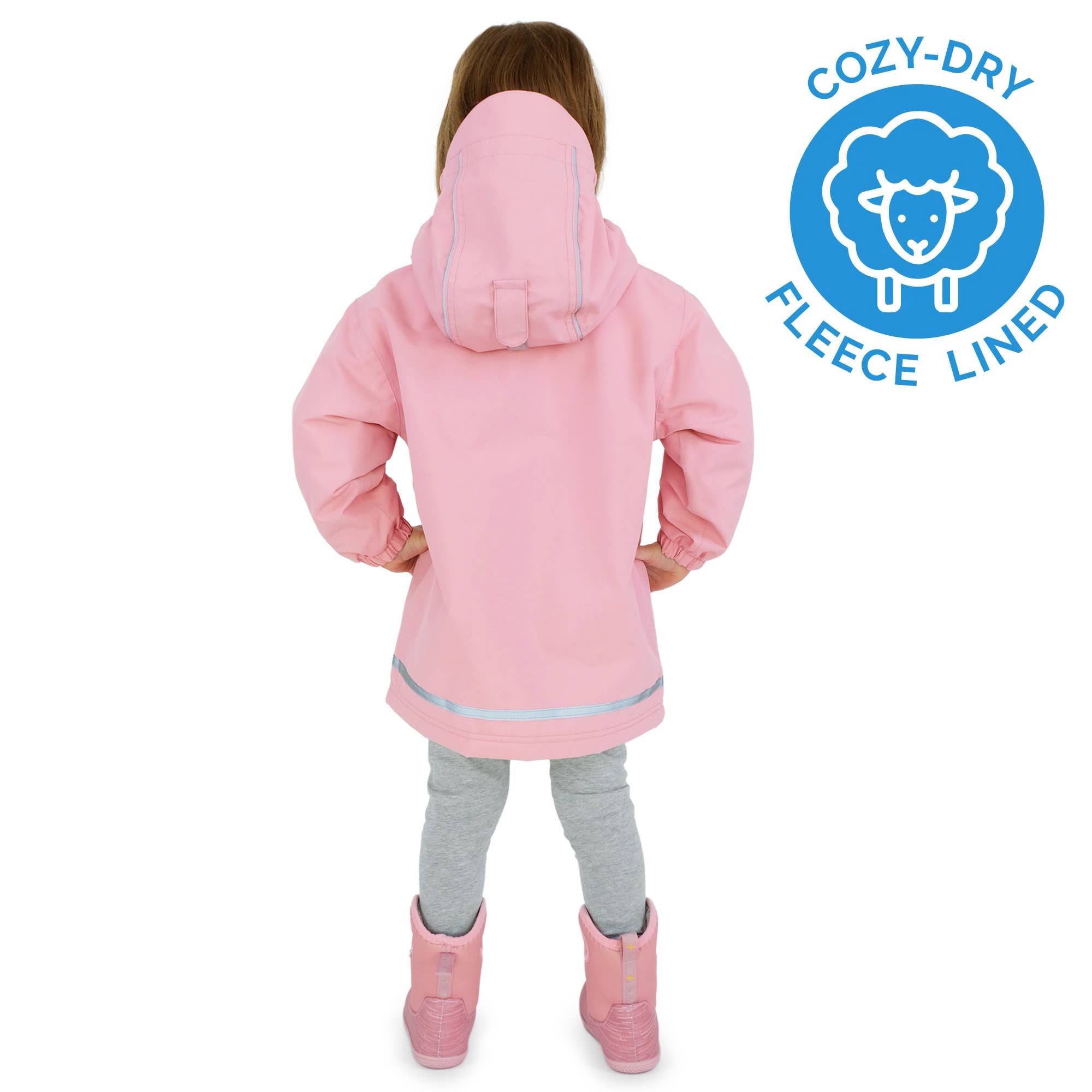 Jan & Jul - Wholesale Raincoat - Kids - Dusty Pink | Cozy-Dry Waterproof Jacket1