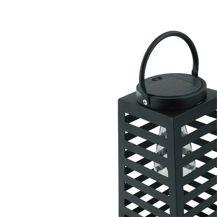 Housevitamin bv - Wholesale Lantern - Lamp- Lantern - Solar - Metal - Black - 14x32,5cm5