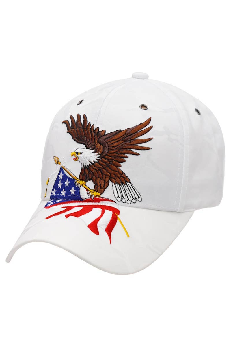 Cap Zone - Wholesale Baseball Cap - Unisex - American Flag Bald Eagle Nylon Camo Baseball Cap9