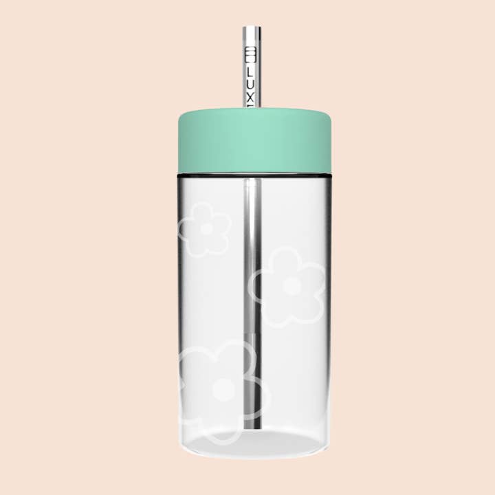 Luxey Cup - Wholesale Drinking glass/cup - LIMITED EDITION FLOWER STUDIO TUMBLER - Reusable Glass Iced Drinks Cup24