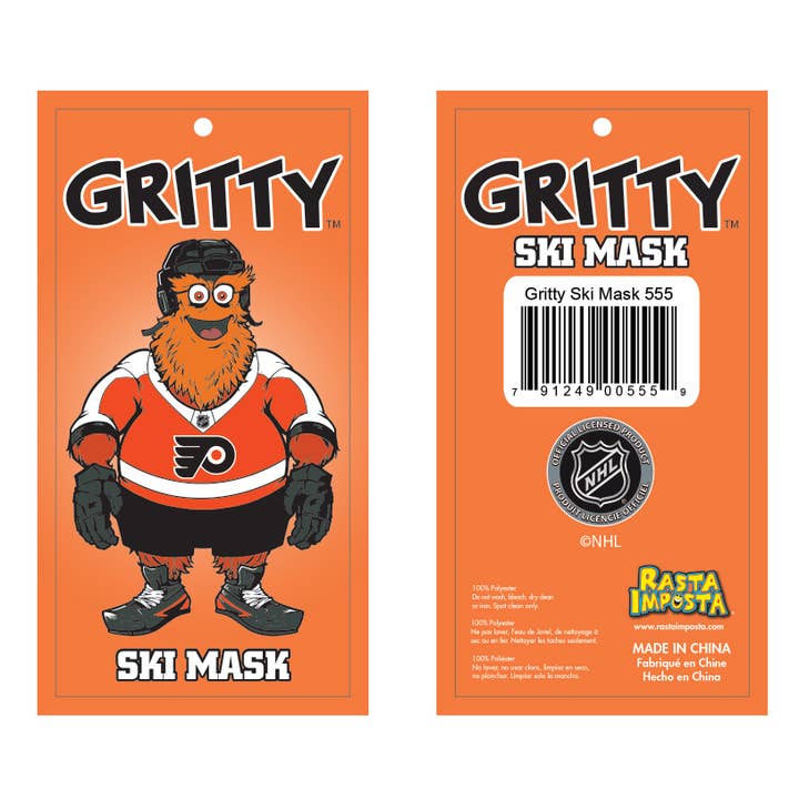 Rasta Imposta - Wholesale Costume - Men's - NHL Philadelphia Flyers Gritty Mascot Ski Hat Mask5