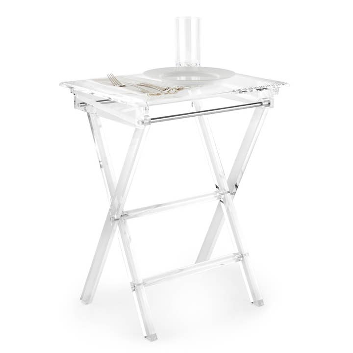 Huang Acrylic - Vente Tables d'appoint - Table pliante en acrylique Clarté1