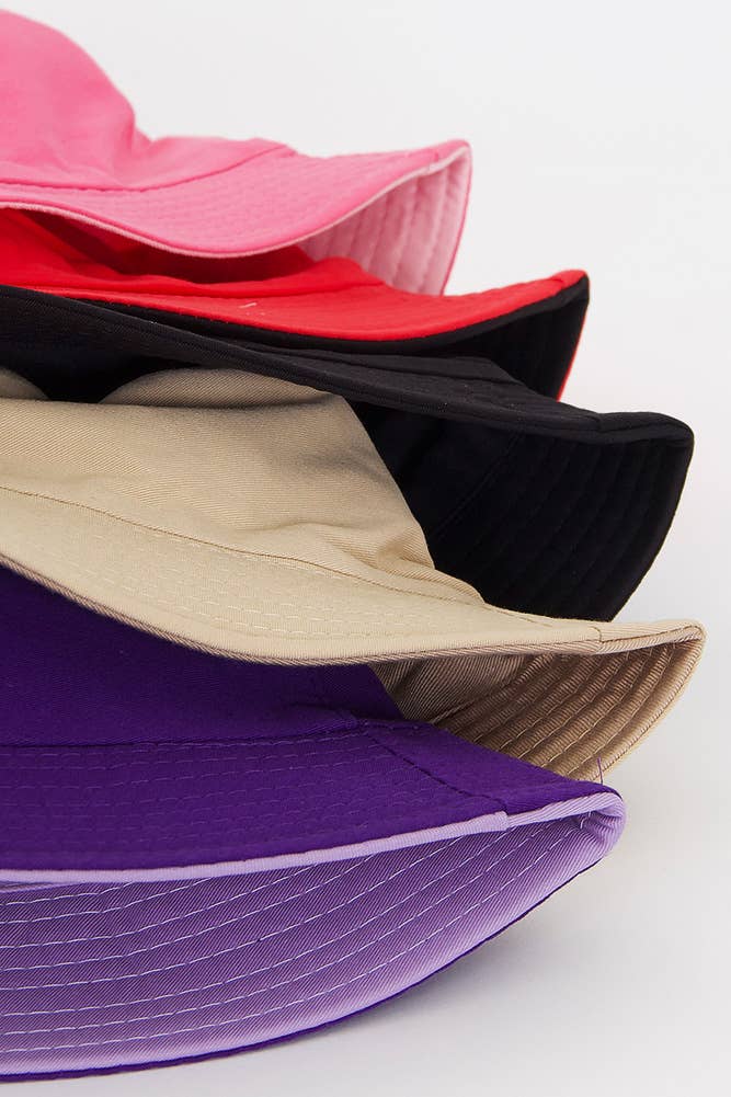 Hana - Wholesale Bucket Hat - Women's - Solid Reversible Bucket Hat8
