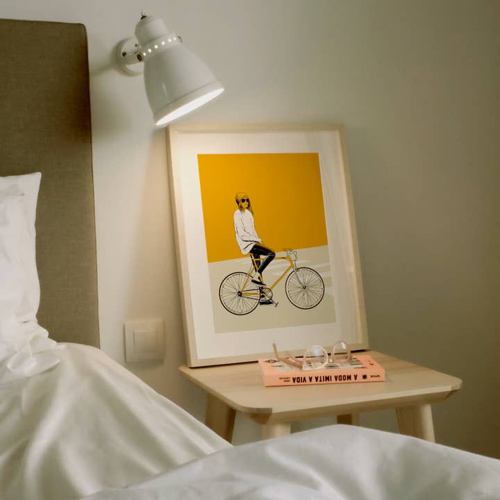 The Red Wolf - Wholesale Art Print - Yellow Bike - Art Print / Artist Poster3