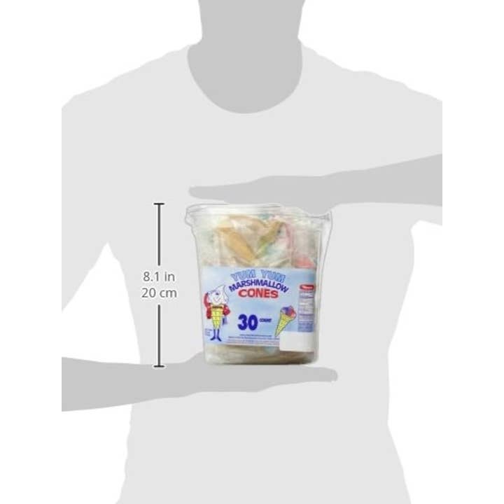 O'Shea's Candies Sweet Shop - Wholesale Marshmallow - Canister Old Fashioned 1936 Marshmallow Ice Cream Cones🍦1PK1