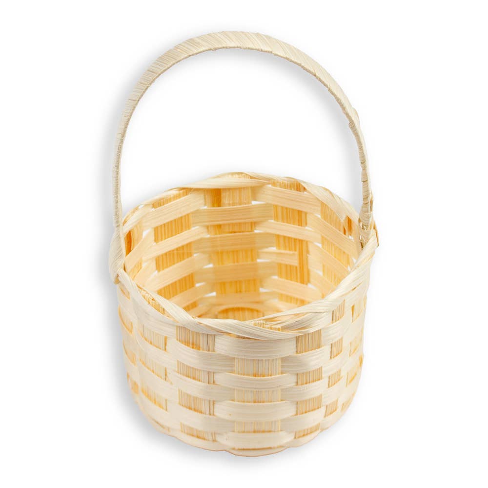 Factory Direct Craft – wholesale Korg – Rund mini bambukorg med handtag5