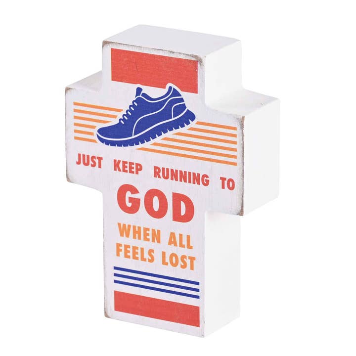 Dicksons - Venta al por mayor Artículo decorativo de mesa - Cruz de sobremesa Running To God 3x4