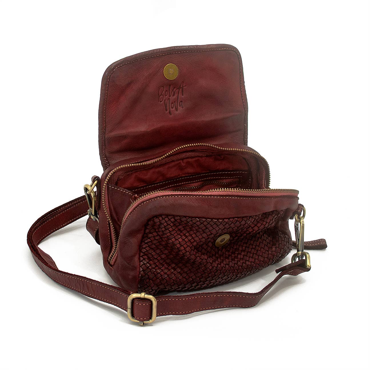 Bolsa Nova Handbags - Wholesale Crossbody Bag - Women's - Lily Woven Leather Minibag17